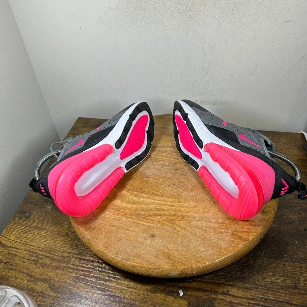 Nike Air Max 270 Grey Pink Black Womens Running Shoes 943345-031 Size 6.5